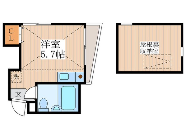 パ－ルフラッツの物件間取画像